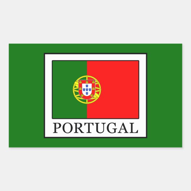 Pegatina Rectangular Portugal (Anverso)