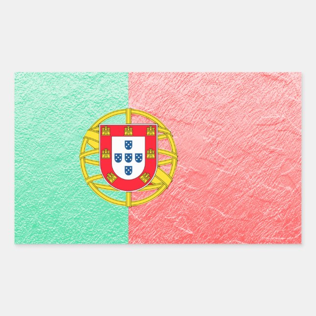 Pegatina Rectangular Portugal (Anverso)