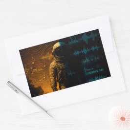 Pegatina Rectangular Poster de la fase de simulación uno - Arte Astrona