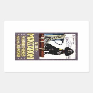 Pegatina Rectangular poster de Maccaroni 1910