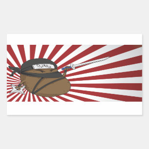 Pegatina Rectangular Potato Ninja