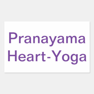Pegatina Rectangular Pranayama Heart Yoga Peace Om Hankamer Artjunkhaus