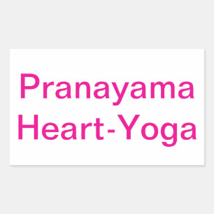 Pegatina Rectangular Pranayama Heart Yoga Peace Om Hankamer Artjunkhaus