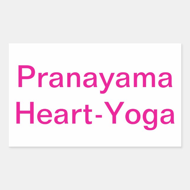 Pegatina Rectangular Pranayama Heart Yoga Peace Om Hankamer Artjunkhaus (Anverso)