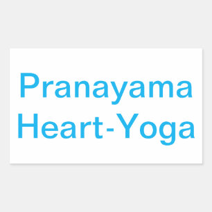 Pegatina Rectangular Pranayama Heart Yoga Peace Om Hankamer Artjunkhaus