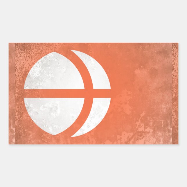 Pegatina Rectangular Prefectura de Nagano (Anverso)