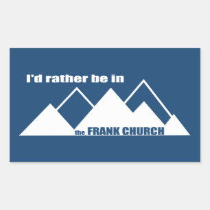 Pegatina Rectangular Preferiría Estar En La Montaña De La Iglesia Frank