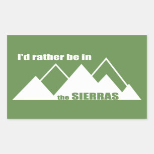 Pegatina Rectangular Preferiría Estar En Las Sierras