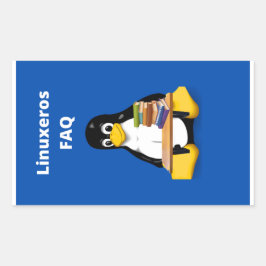 Pegatina Rectangular Preguntas frecuentes de Linuxeros