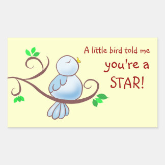 Pegatina Rectangular Premio Bluebird Of Happiness Achievic