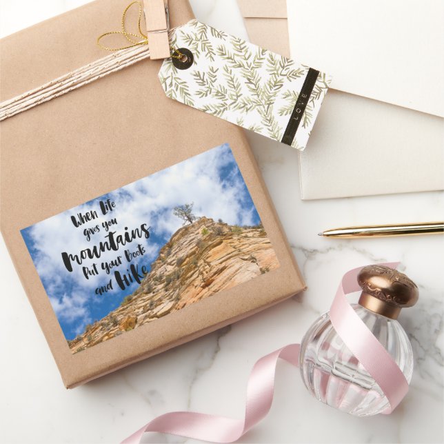 Pegatina Rectangular Prepárate para explorar (Regalar)