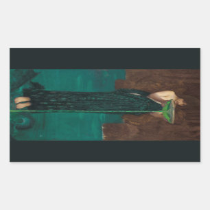 Pegatina Rectangular PreRaphaelite Art Circe Invidiosa
