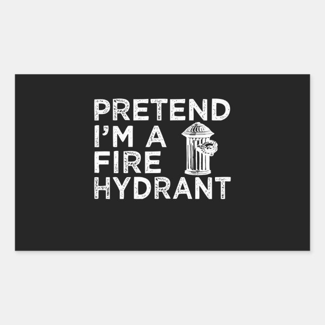 Pegatina Rectangular Pretende Que Soy Un Hidrógeno De Fuego | Gracioso  (Anverso)
