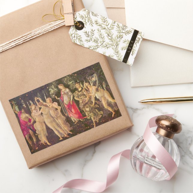 Pegatina Rectangular Primavera, Alegoría de la Primavera por Sandro Bot (Regalar)