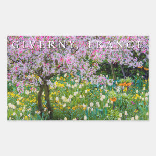 Pegatina Rectangular Primavera en el jardín de Claude Monet