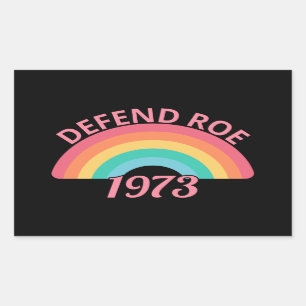 Pegatina Rectangular Pro Aborto - Defender Roe contra Wade II