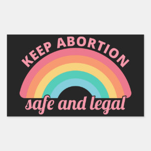 Pegatina Rectangular Pro Aborto - Mantener el aborto seguro y legal II