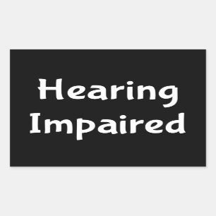 Pegatina Rectangular problemas auditivos