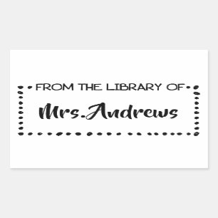 Pegatina Rectangular Profesora de propiedad de arte Classroom Art Stude