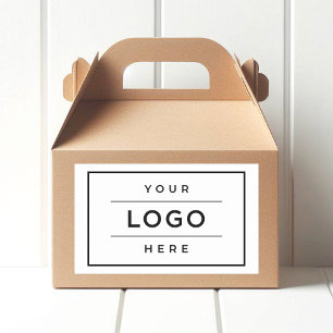 Pegatina Rectangular Promoción Empresarial con Logo Personalizado