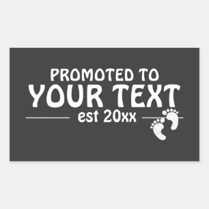 Pegatina Rectangular Promocionado personalizado a papi mamá familia abu