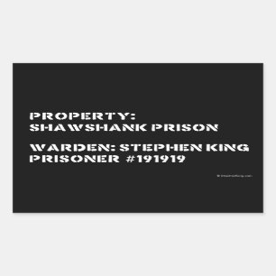 Pegatina Rectangular Propiedad: Prisión de Shawshank