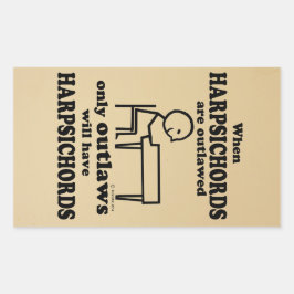 Pegatina rectangular proscrito por clavecines