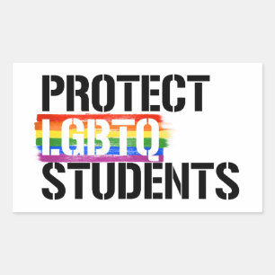 Pegatina Rectangular Proteger a los estudiantes LGBTQ