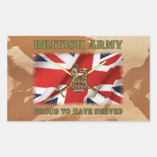 Pegatina Rectangular Proud to UK have served ......