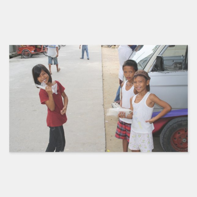 Pegatina Rectangular Proveedores de velas (Anverso)