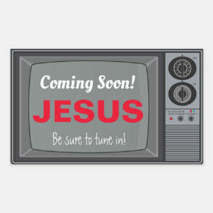 Pegatina Rectangular Próximamente Jesús TV