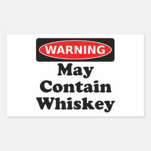 Pegatina Rectangular Puede contener Whiskey