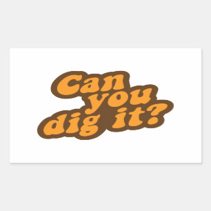 Pegatina Rectangular ¿Puedes Escarbar?