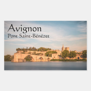 Pegatina Rectangular Puente Avignon Francia