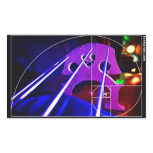 puente cello y cuerdas con espiral de Fibonacci