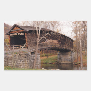Pegatina Rectangular Puente cubierto