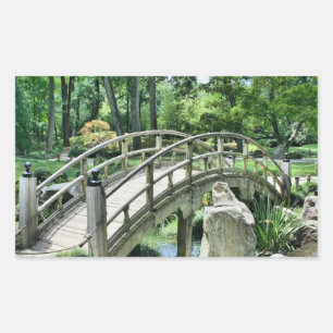 Pegatina Rectangular Puente de arco de Japón