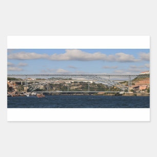 Pegatina Rectangular Puente Dom Luis I, Porto, Portugal