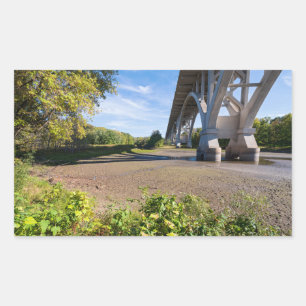 Pegatina Rectangular puente mendota a través de un fuerte parque