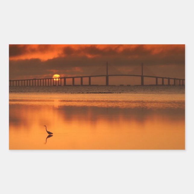 Pegatina Rectangular Puente Skyway (Anverso)