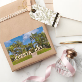 Pegatina Rectangular Puerta Maya vibrante