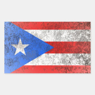 Pegatina Rectangular Puerto Rico