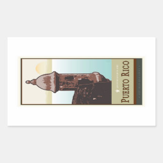 Pegatina Rectangular Puerto Rico I