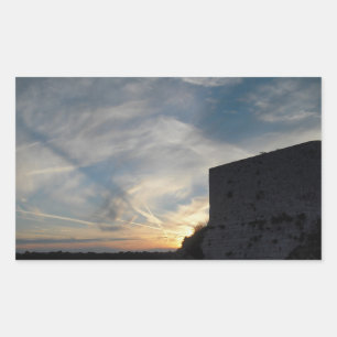 Pegatina Rectangular Puesta de sol de Croacia