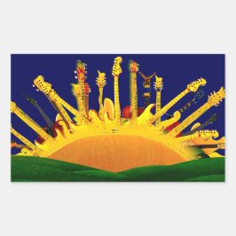 PEGATINA RECTANGULAR ¡PUESTA DE SOL ELÉCTRICO!