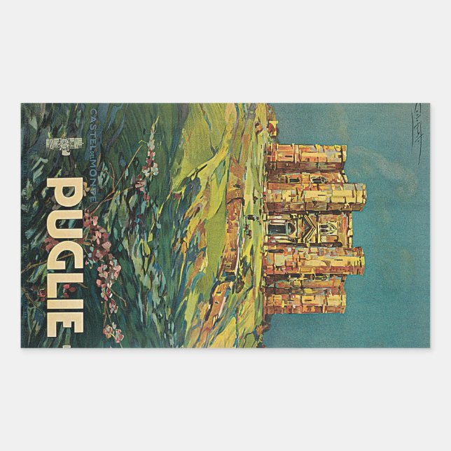 Pegatina Rectangular Puglie (Puglia) (Anverso)