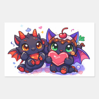 Pegatina Rectangular Pulspunkys Adorable Fantasy Sticker