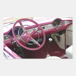 Pegatina Rectangular Purple Chevy Bel Air