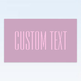 Pegatina Rectangular Púrpura y rosa claro pastel | Texto editable moder