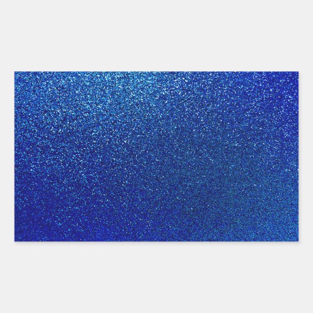 Pegatina Rectangular Purpurina azul falso fondo Sparkle Textura (Anverso)